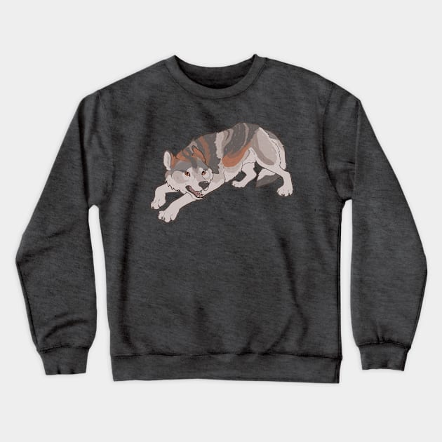 Shy Wolf Crewneck Sweatshirt by TaksArt